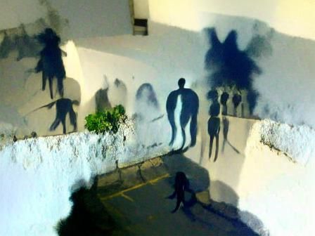 Eerie Shadow People in the Darkness