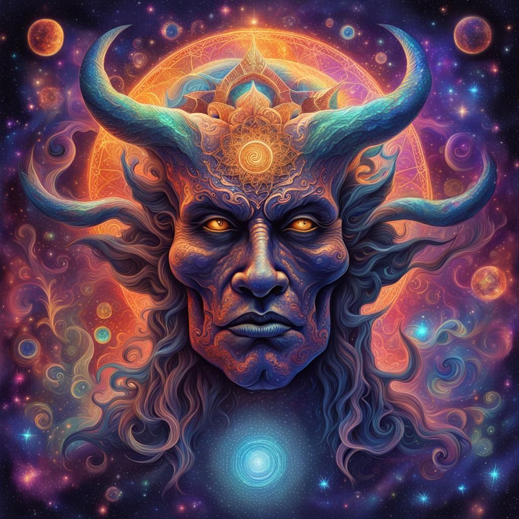 Holographic Demon of Faith in Cosmic Astral Art