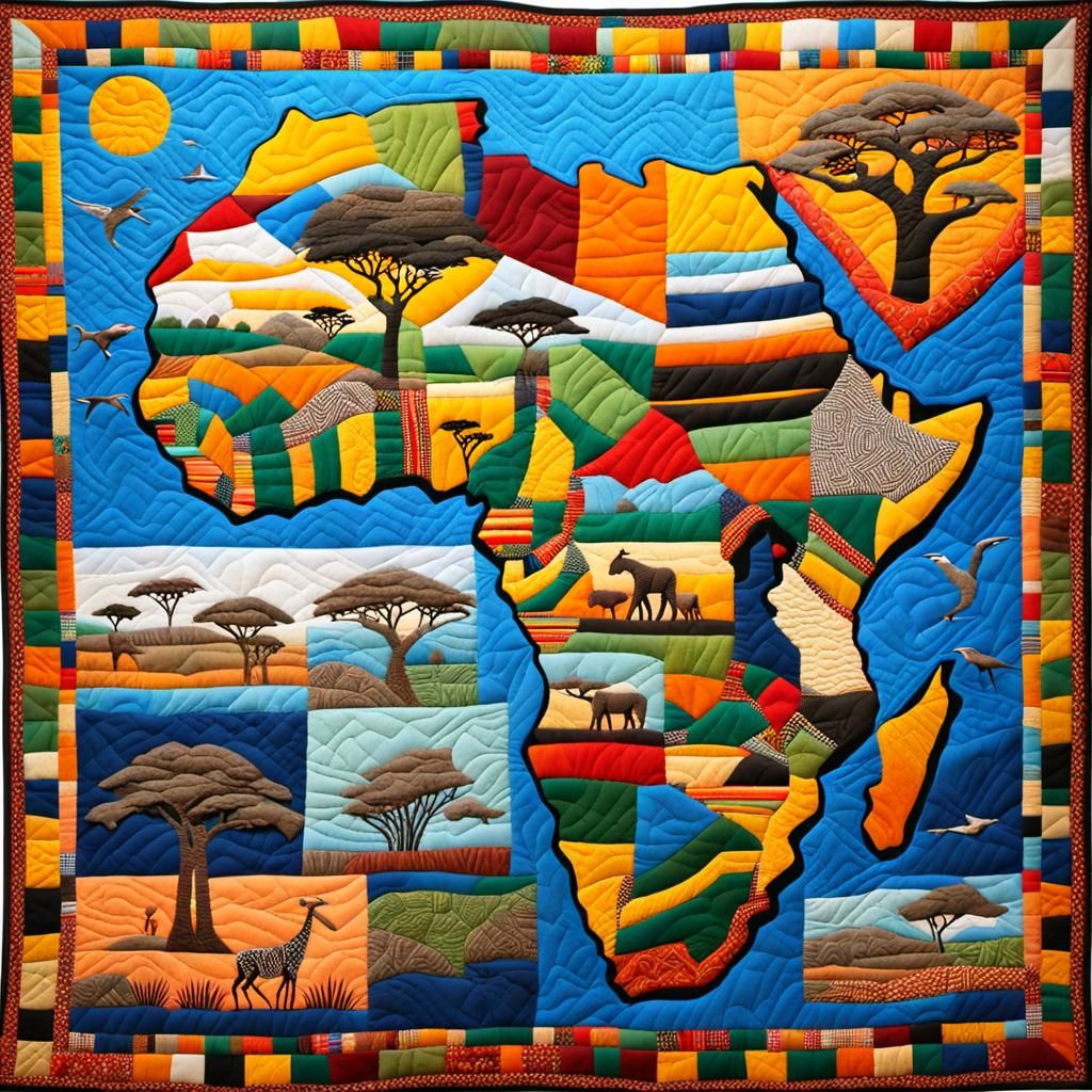 Quilted Map of Africa