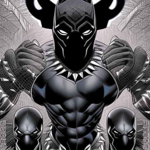 Black Panther Comic Book Art by Brooks and Mumford