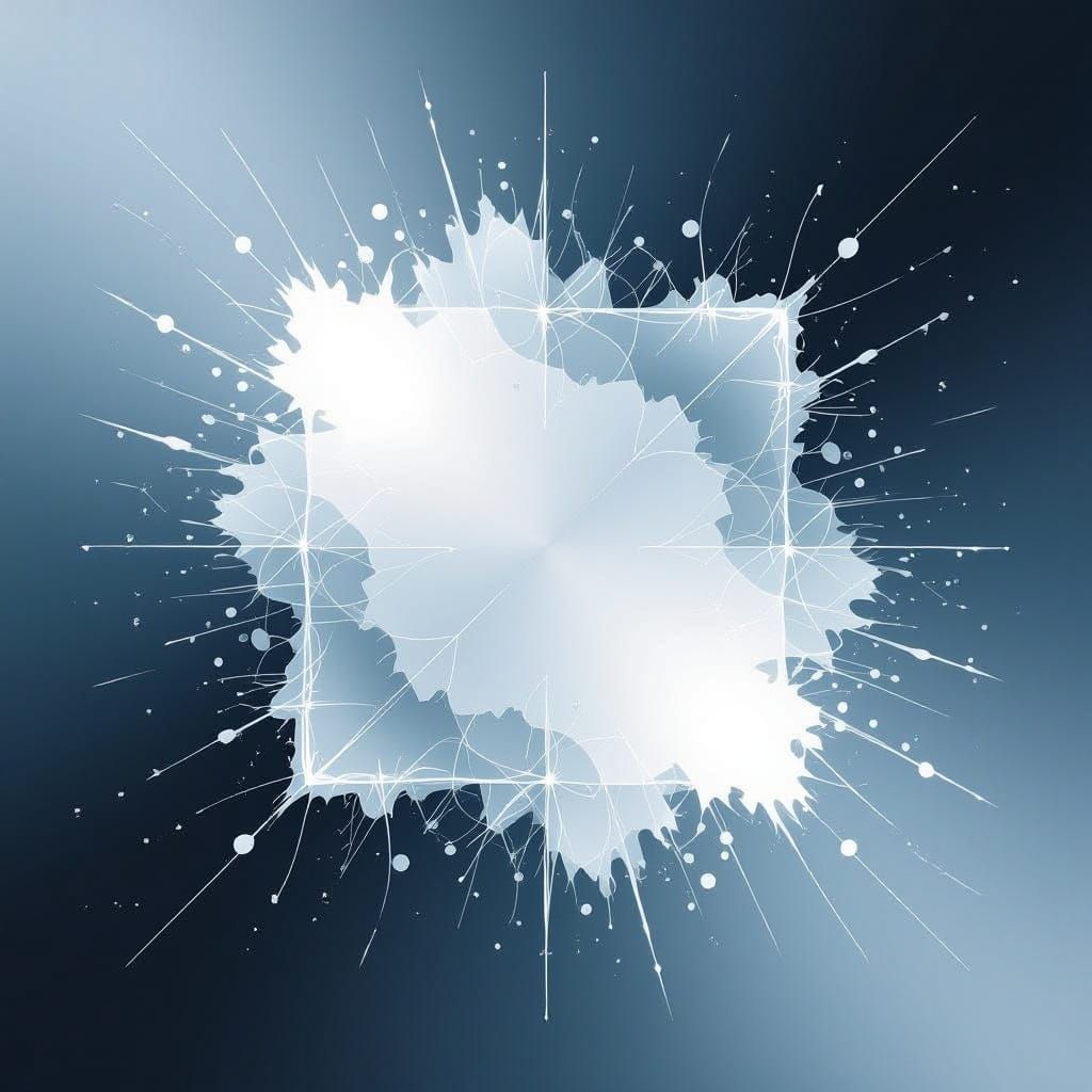 Mathematically Perfect Square Explosion in Abstract Art