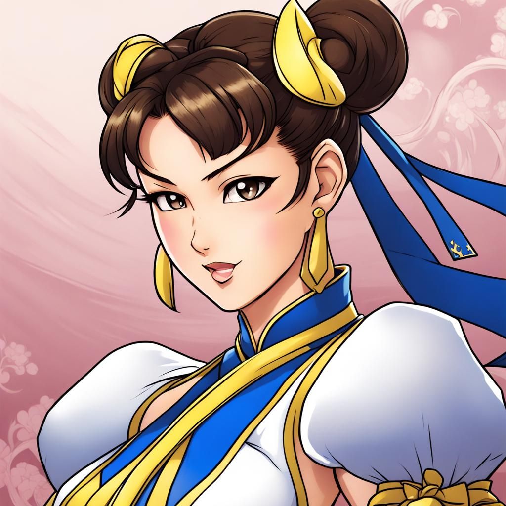 Chun Li as Anime Princess in Manga Style