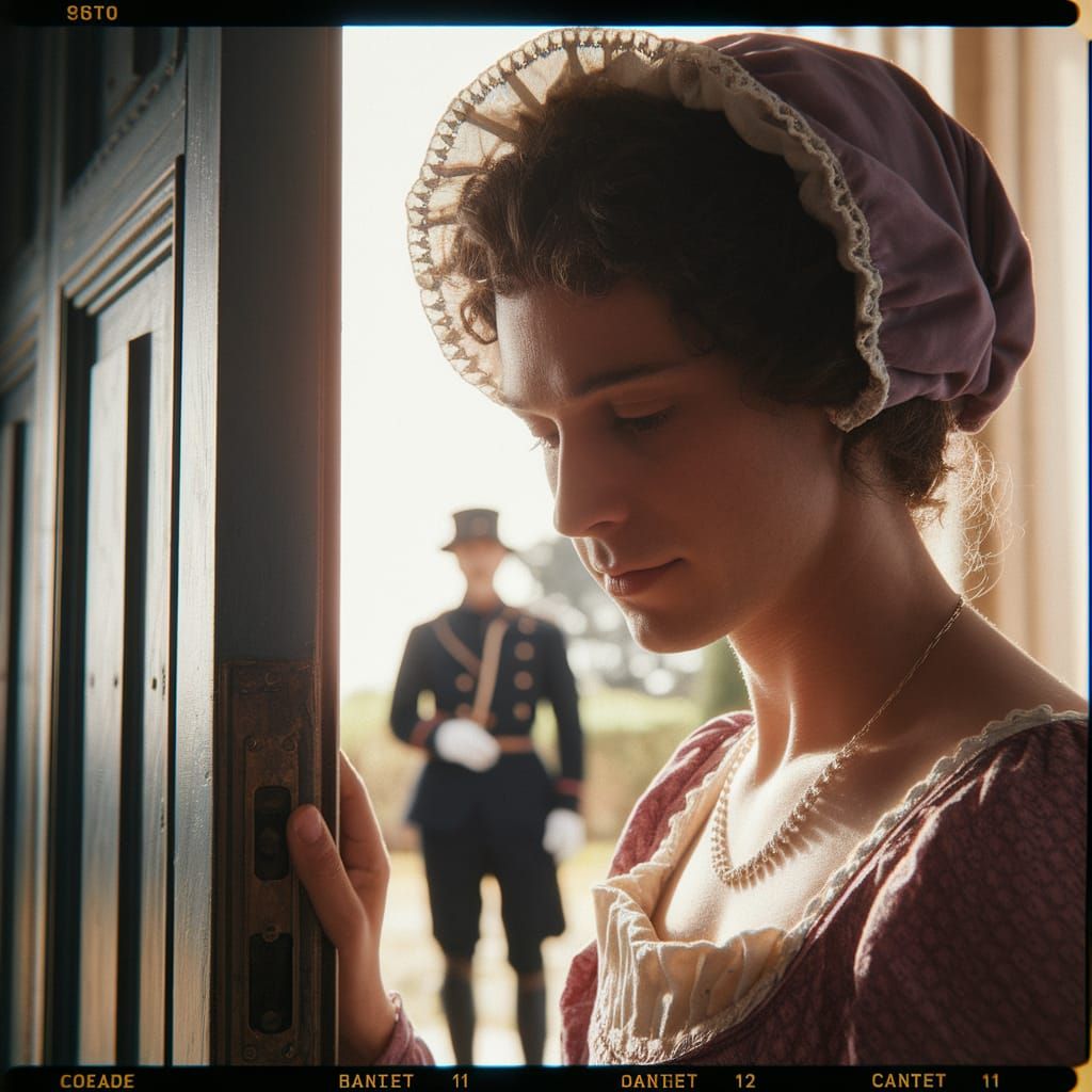 19th Century Crossdresser at Villa Door