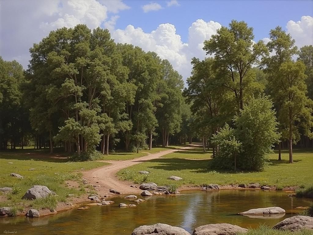 Russian Landscape in Style of Barbizon School