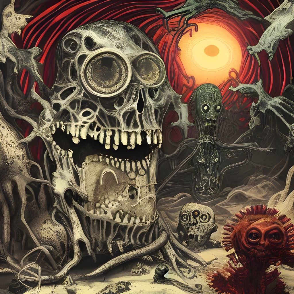 Incredible Petrified World: A Sci-Fi Horror Artwork