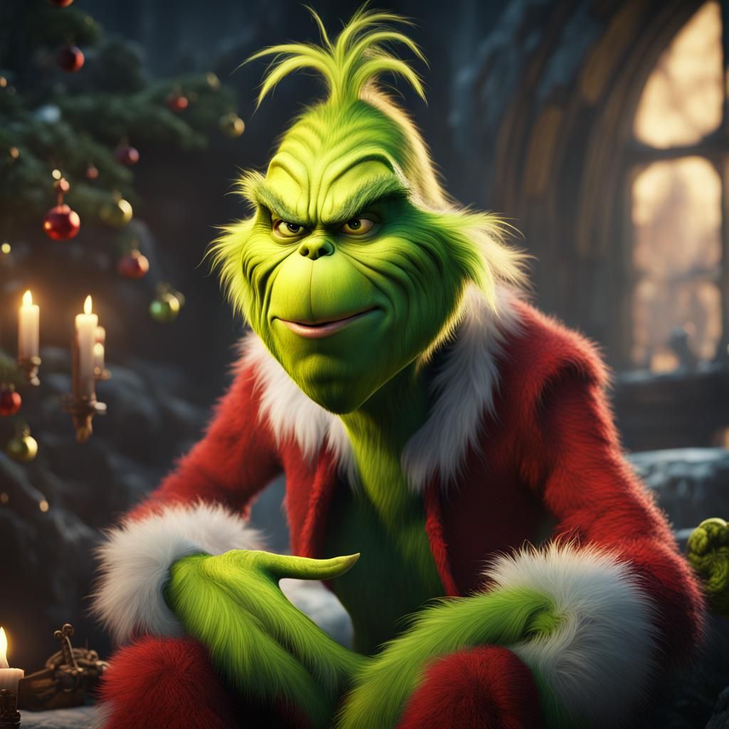 Detailed Matte Painting of the Grinch