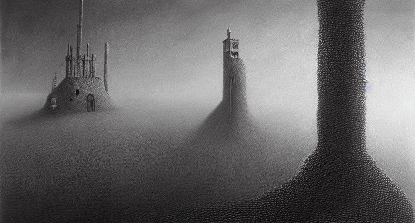 Beksiński-Inspired Gothic Graffiti in Unreal Engine