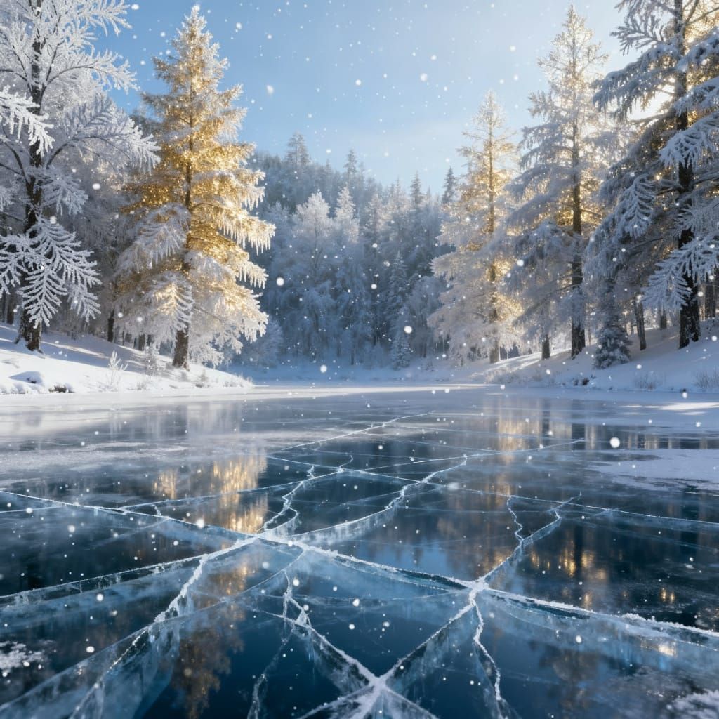 Stunning Winter Wonderland Landscape in Hyperrealistic Quali...