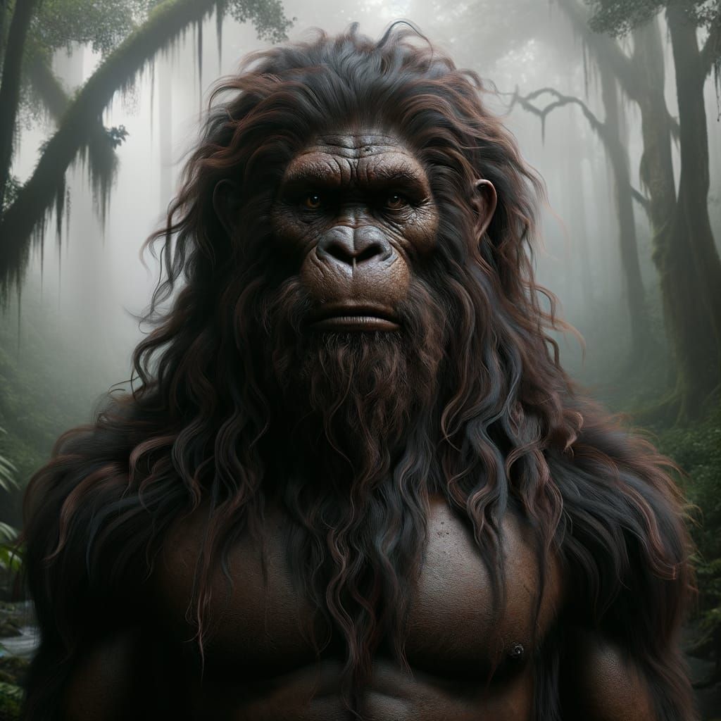 Photorealistic Forest Man in Mystical Setting