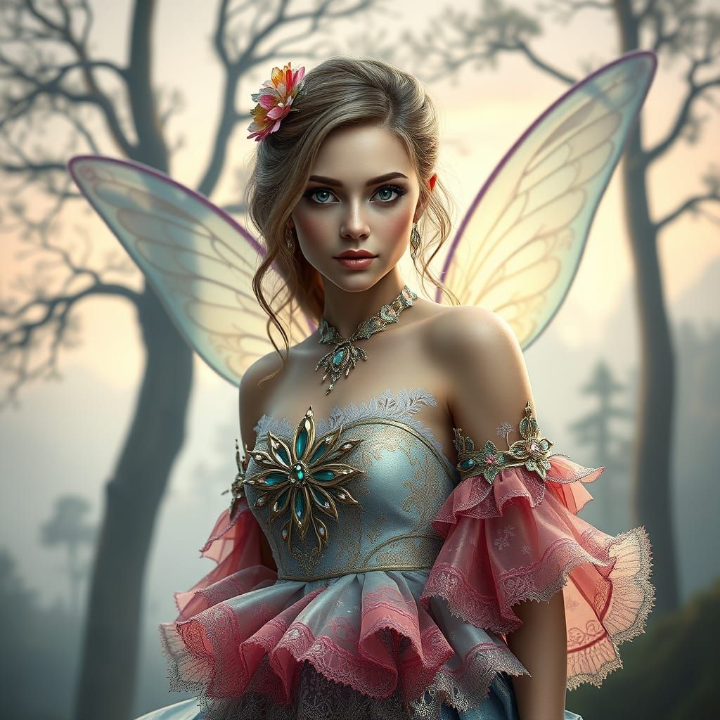 Ethereal Fairy Cosplay Portrait in Muted Palette