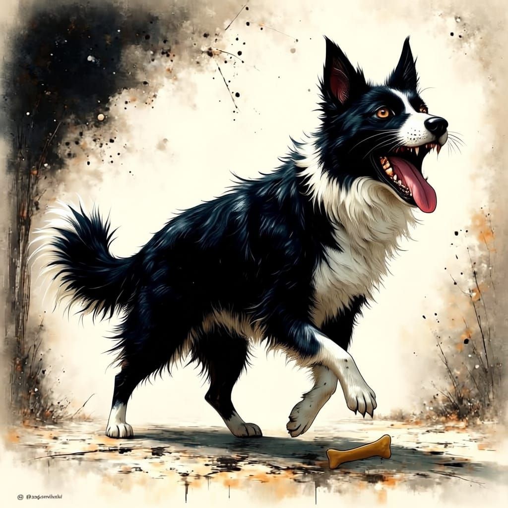 Black and White Cat Transforms into Border Collie