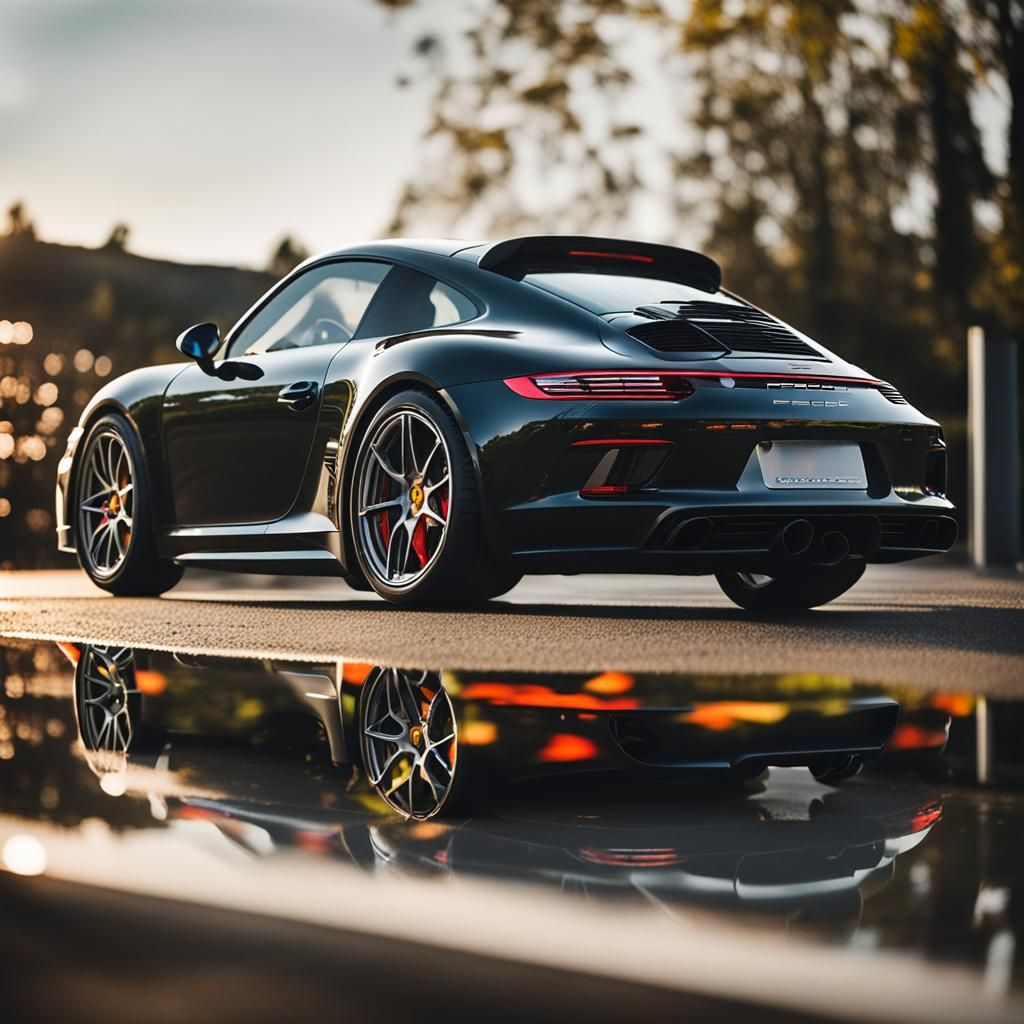 Porsche in Professional Photography Style