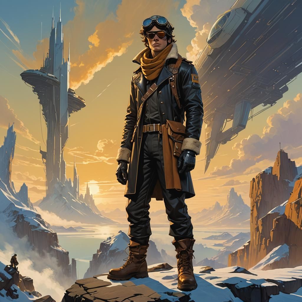 Sky Island Adventurer in Golden Sunset Light