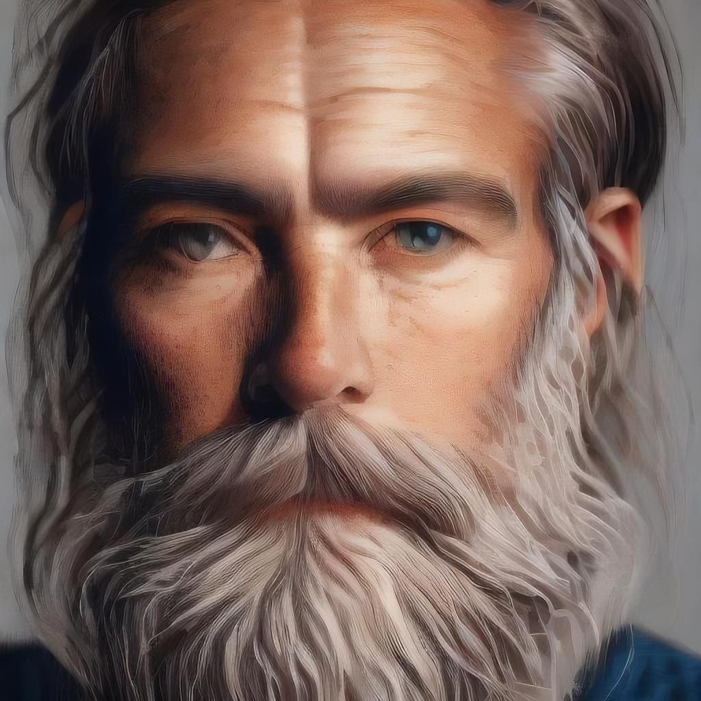 Photorealistic Portrait of Bearded Man in Cinematic Style