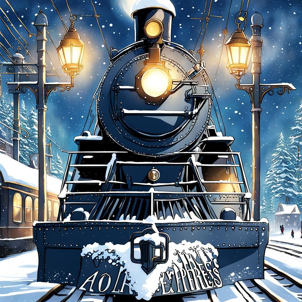 Anime Style Polar Express Train