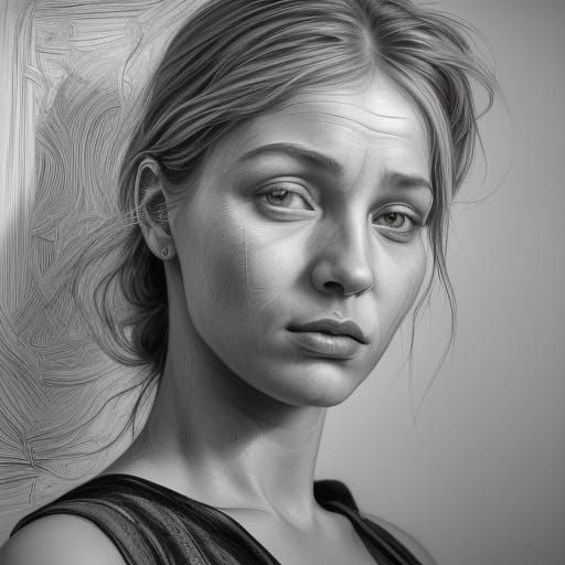 Farmer Drinking Coffee in Charcoal Drawing Style