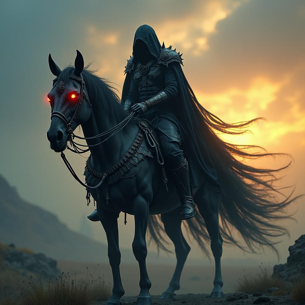 Dark Fantasy Assassin on Undead Steed