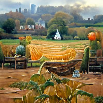 Autumn Farm Oil Painting by James Gurney