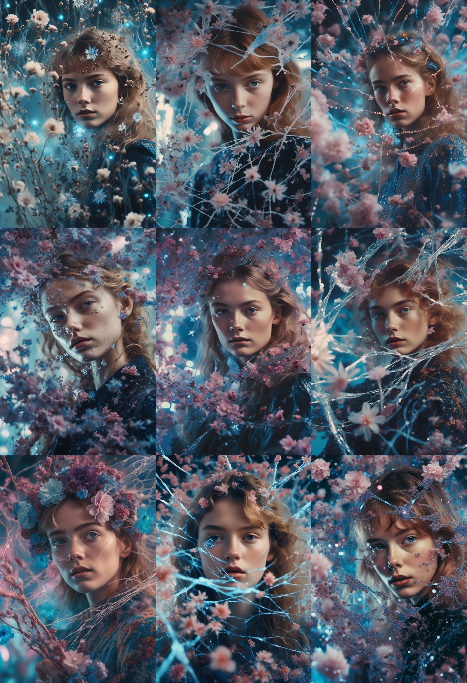 Vintage 90s Portrait in Vaporwave Style