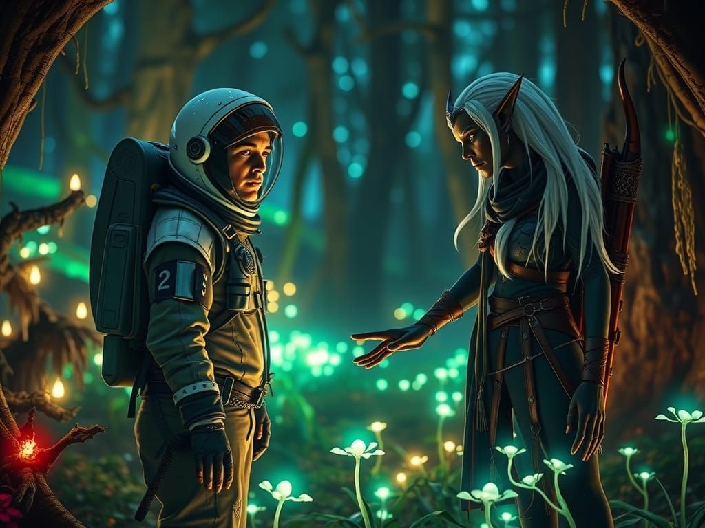 Young Astronaut Meets Enchanted Ranger in a Glowing, Otherwo...