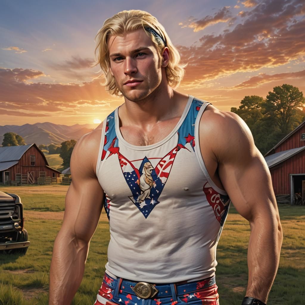 Hyper-Realistic Portrait of Wrestler in Digital Art