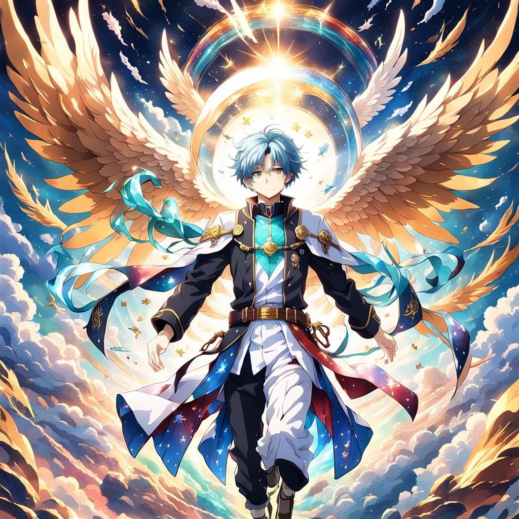 Anime Angel Descending from Heaven