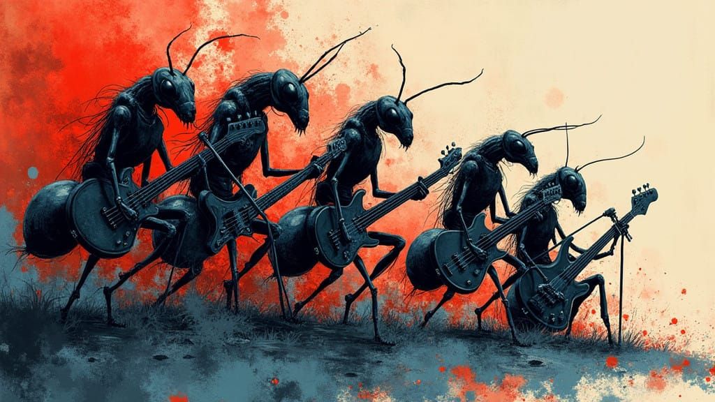 Cyberpunk Rock Band of Ants Unleashed