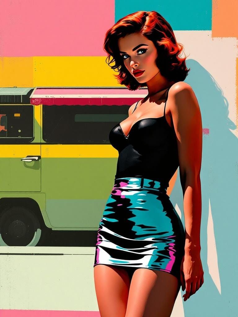Swedish Pin-Up in Pop Art Style