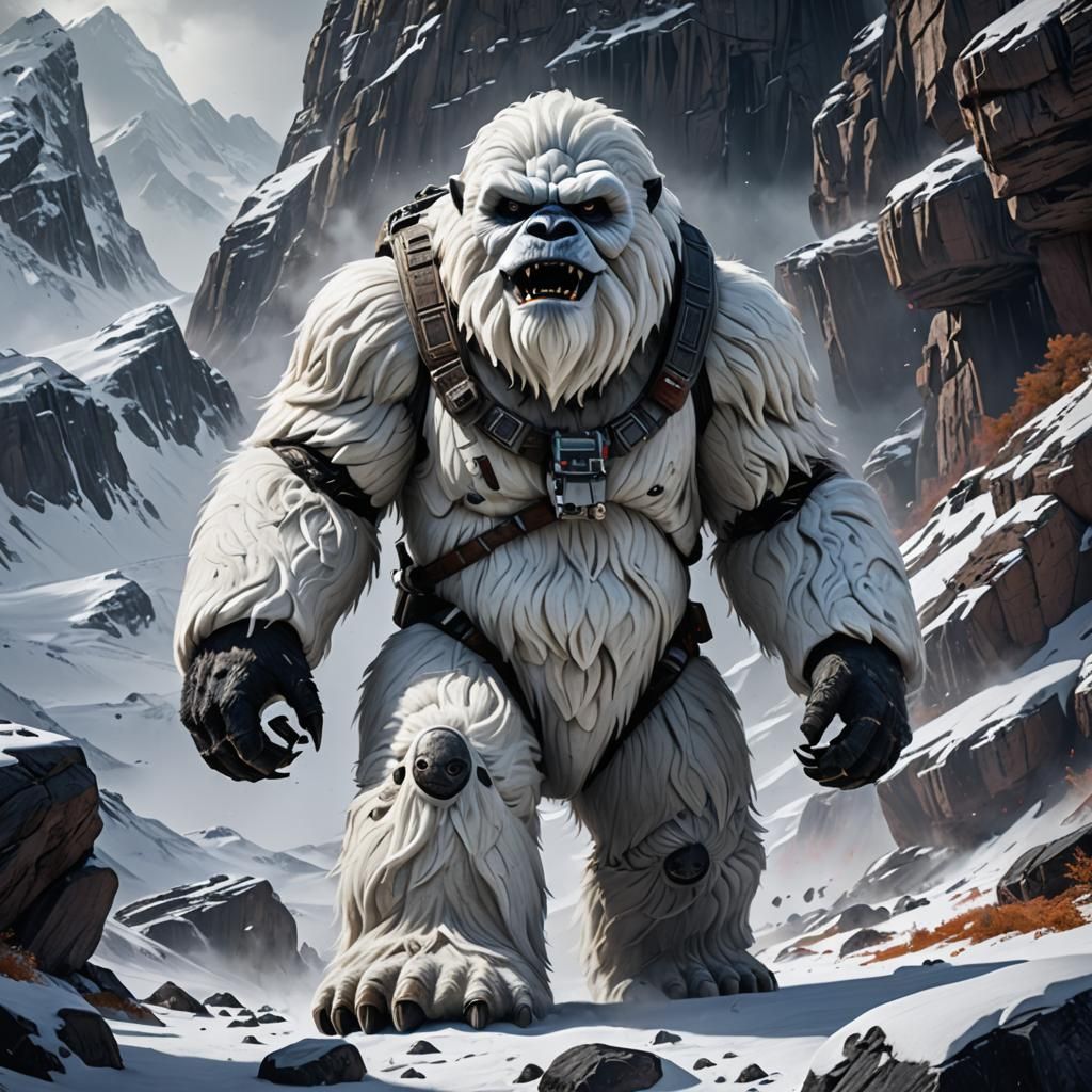 Wampa from Star Wars: Detailed Matte Painting