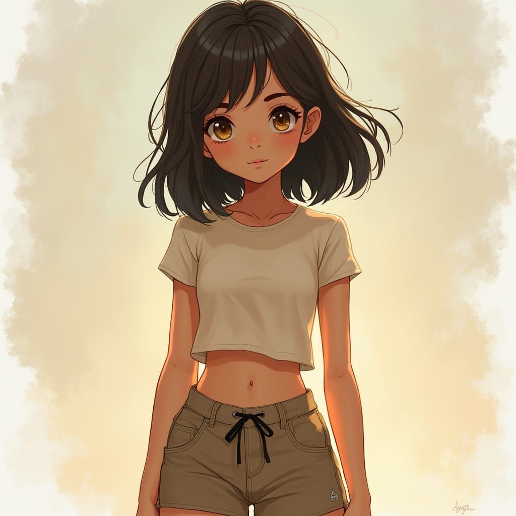 Teenage Girl in Soft Focus, Inspired by Illustrative Realism