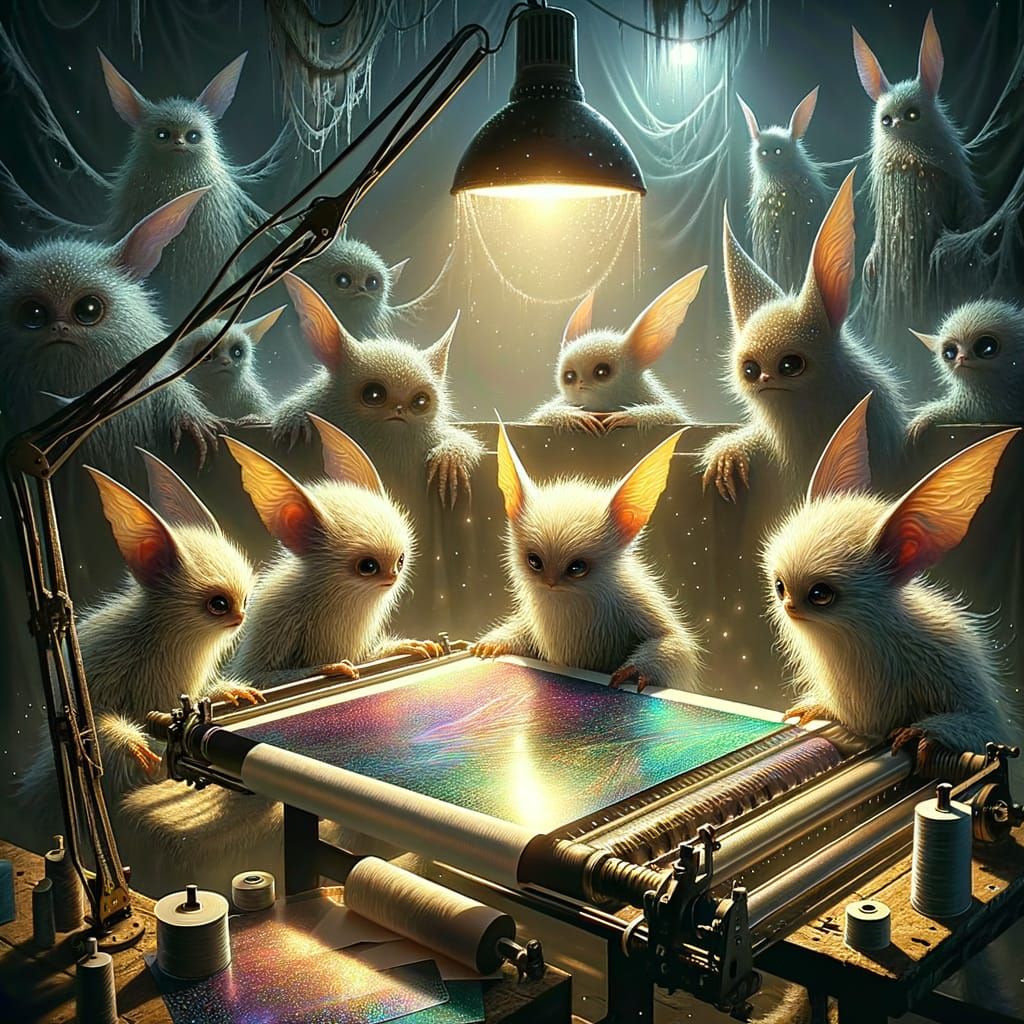 Fantastical Creatures Gather Around Enchanted Crafting Table...