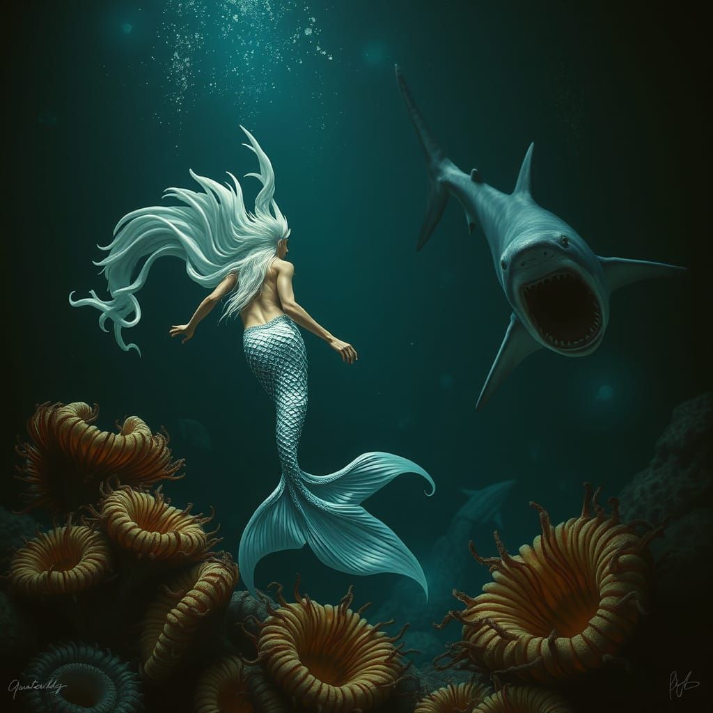 Merman and Mermaid's Perilous Escape: A Biomechanical Nightm...