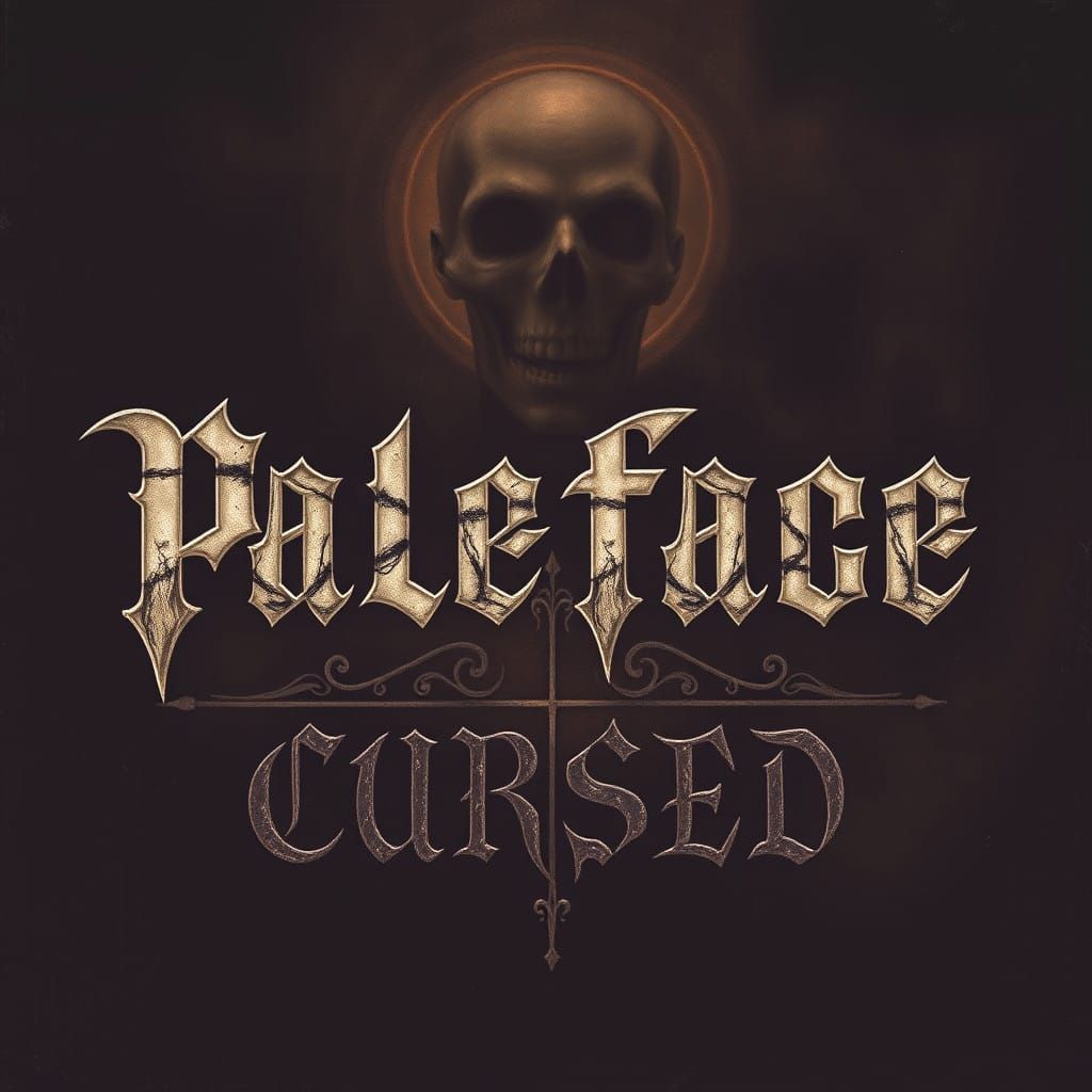 Paleface: Haunting Heavy Metal Album Cover in Gothic Style