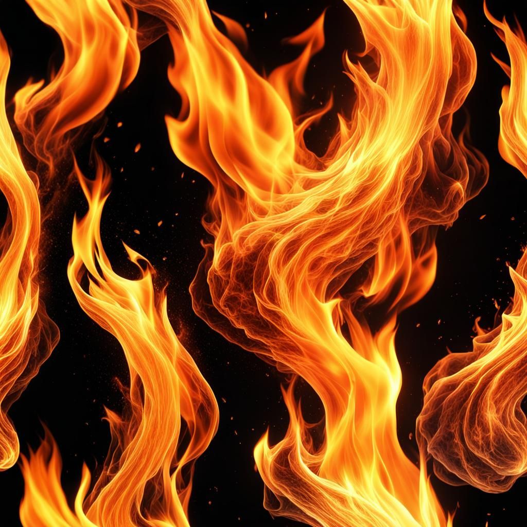 Hyperrealistic Tongues of Fire in 8K Resolution