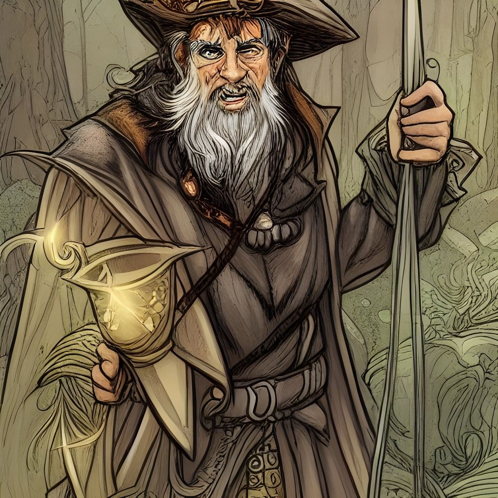 Radagast the Brown: French Comic Style Illustration