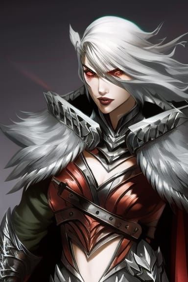 Vampire Warrior in Detailed Black Armor