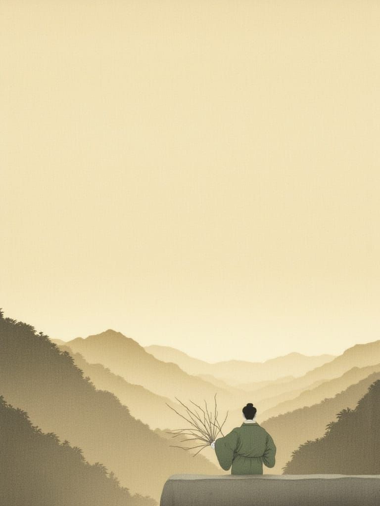 Silhouette Dissolving into Warm Haze