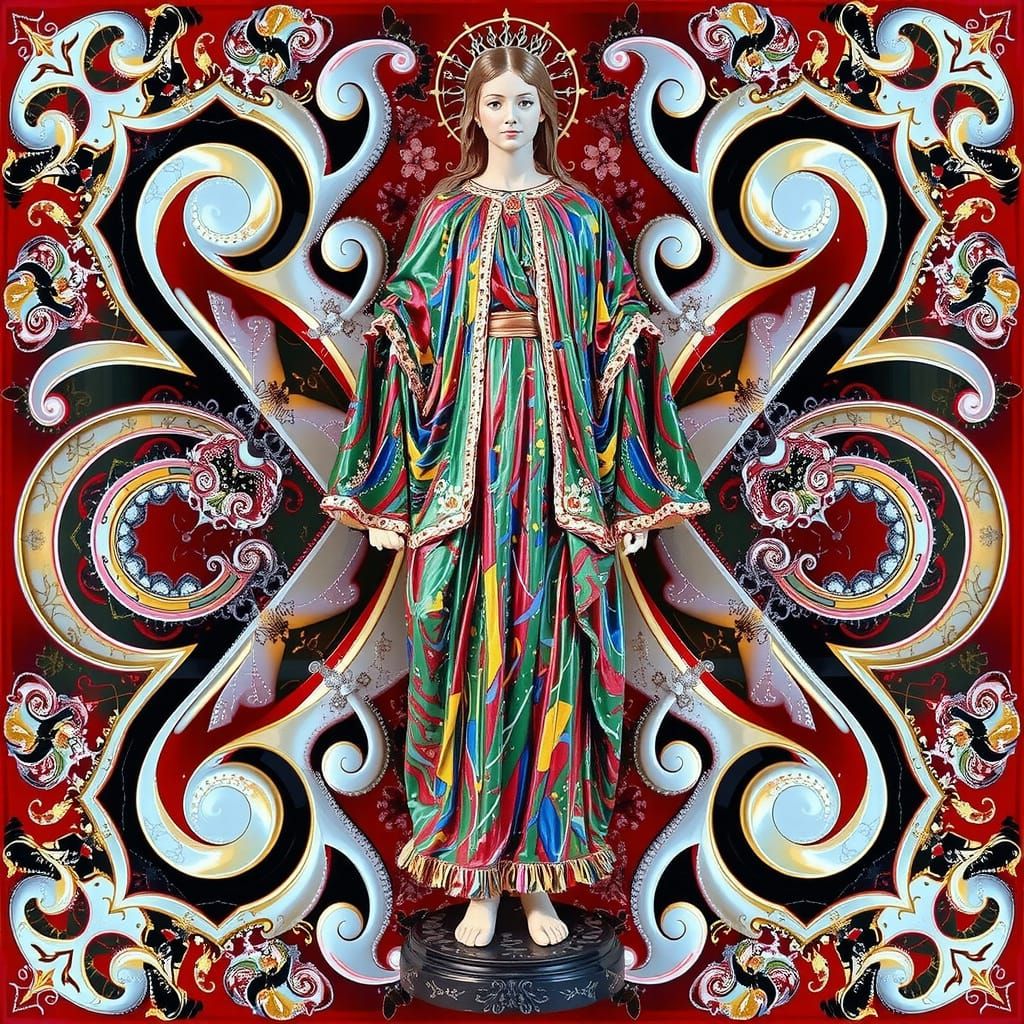 Reflected Glory Sculpture in Hyperrealistic Style