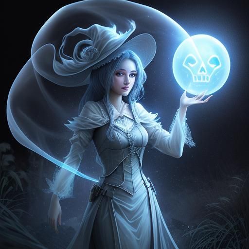 Ghostly Apparition: A Glowing Transparent Girl