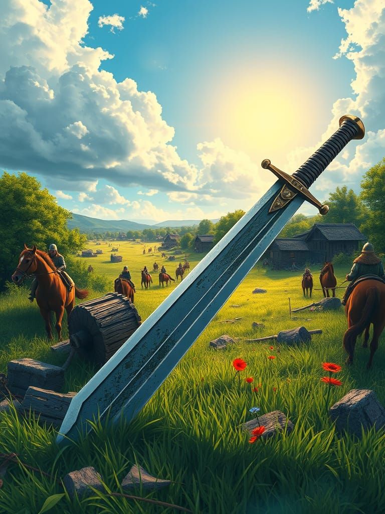 Battlefield Landscape with Sword and Regrowth