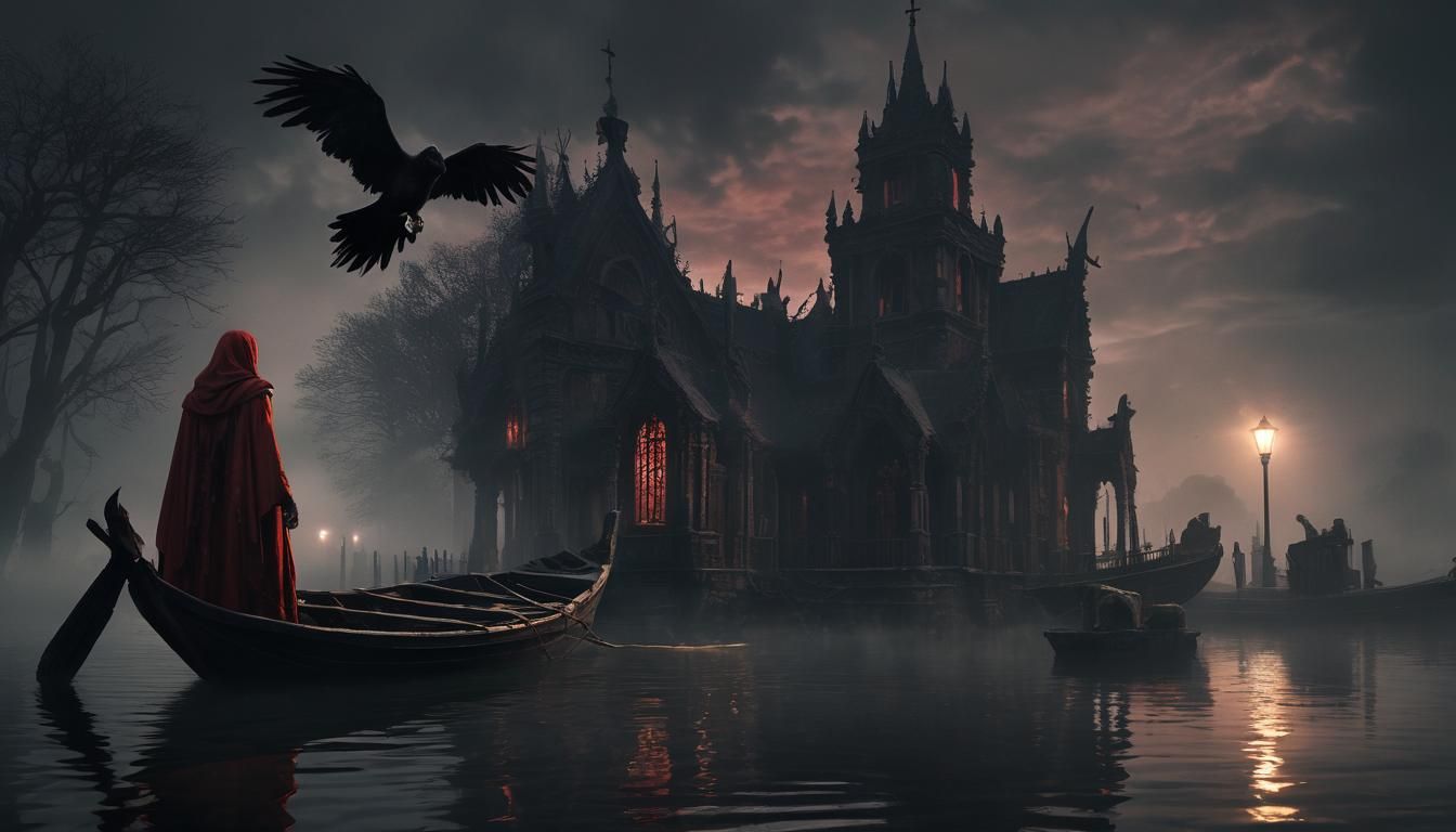 Demon Ferryman Sails to Graveyard Chapel