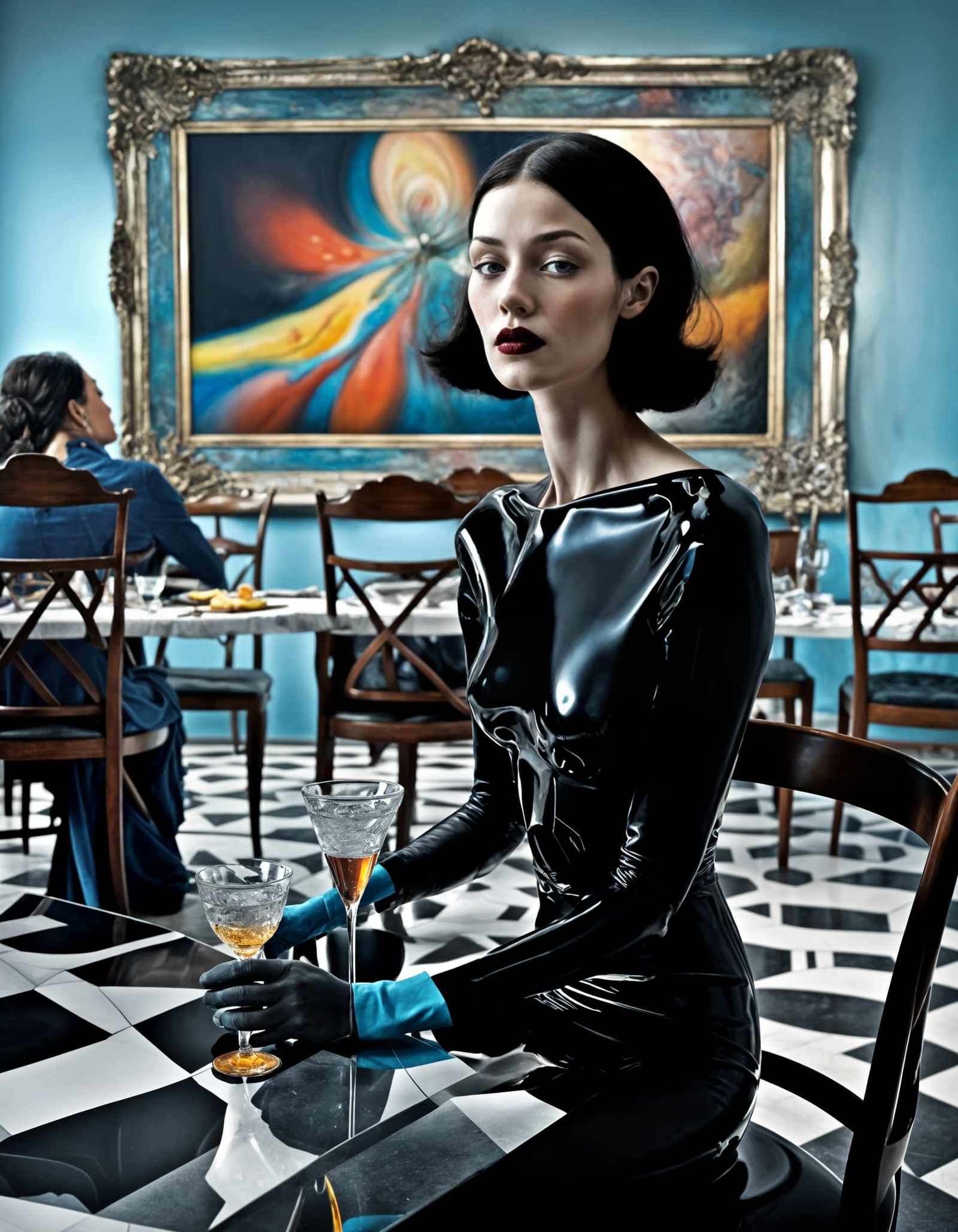 Polychromatic Alien Portrait in Hyperrealistic Style