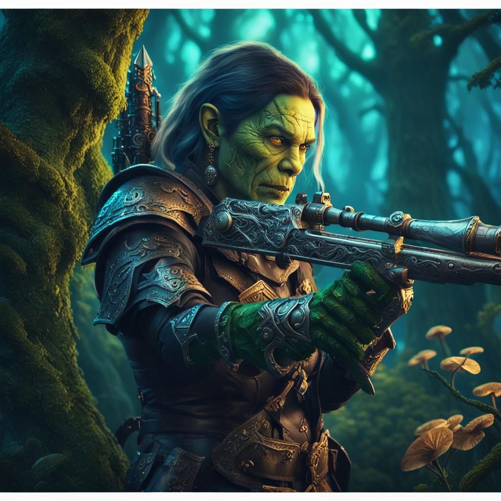 Orc Warrior in Mystical Forest