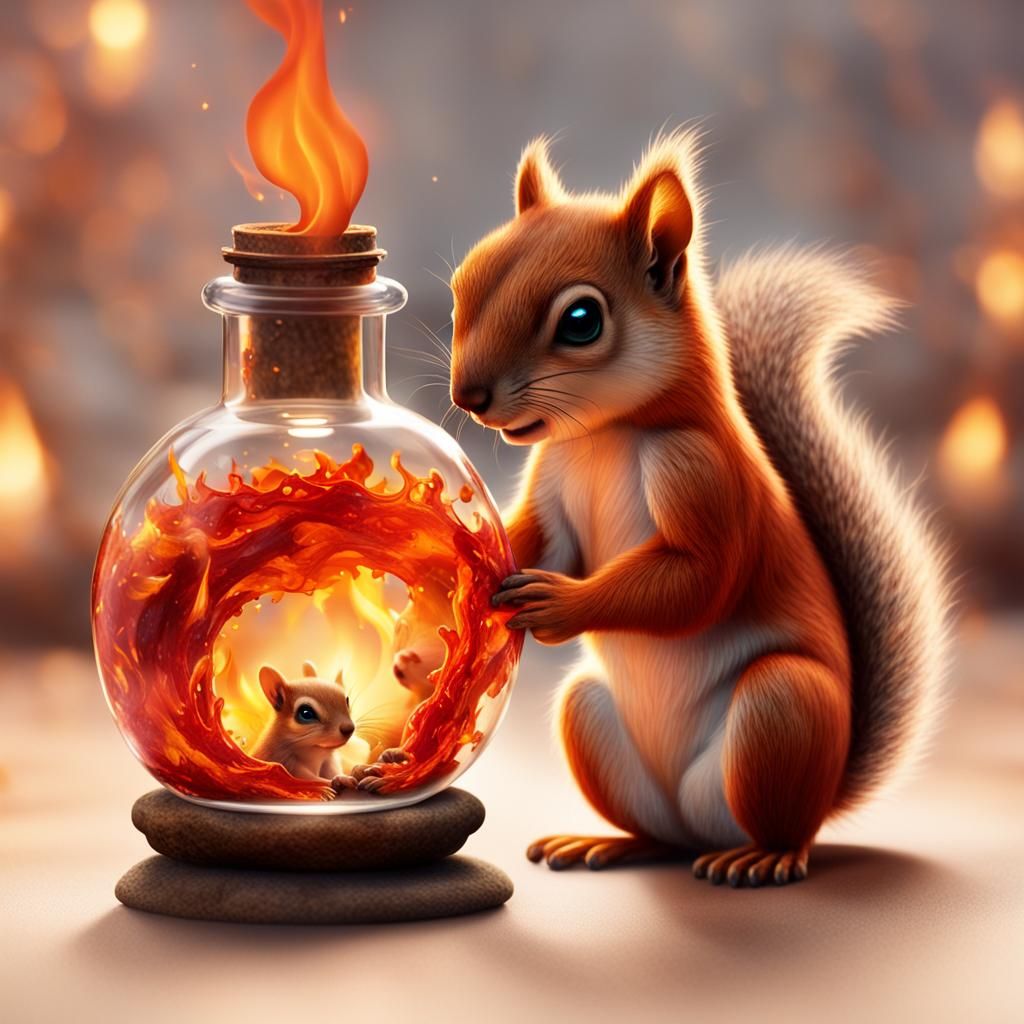 Squirrel Love Ignites Miniature World