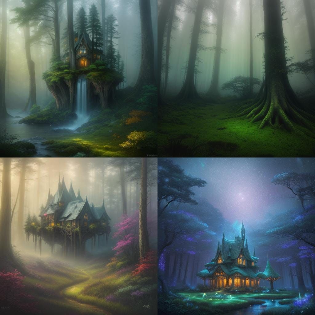 Ethereal Fantasy Landscape in Luminist Style