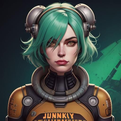 Grotesque Sci-Fi Western Comic Portrait