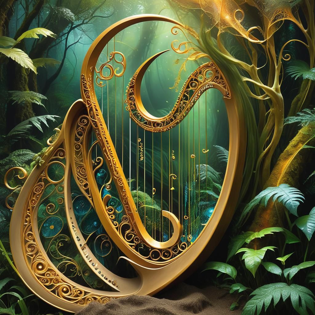 Surreal Harp in Nature