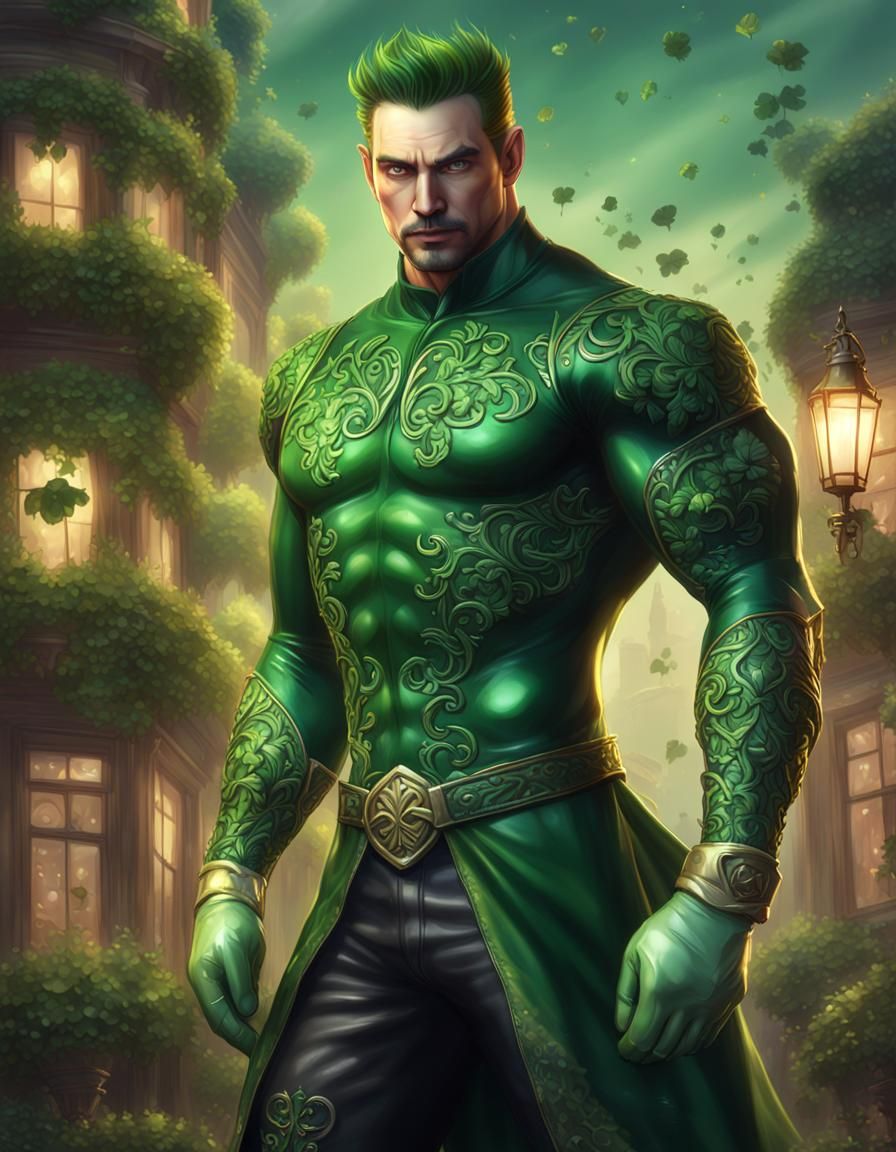 Poison Shamrock: Detailed Digital Art Character
