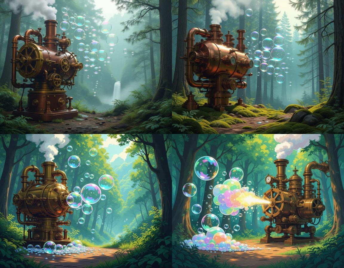 Surreal Bubble Machine Fills Forest Valley