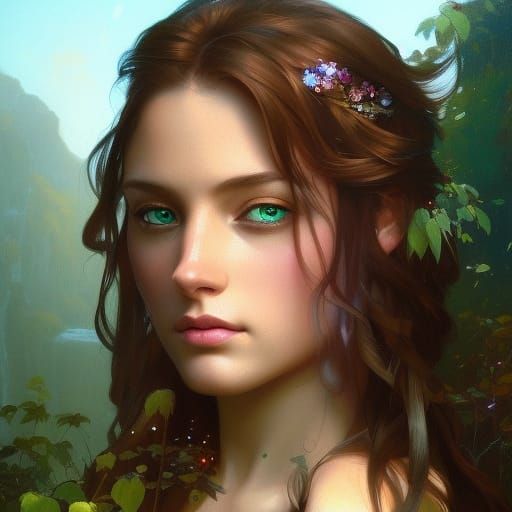 Sunset Princess Portrait in Hyperdetailed Style